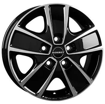 Alu kolo Alu kola BORBET CWG, 16x6 5x118 ET68, černá lesklá + leštění (zátěžová) vhodné pro Fiat Ducato (5x118), Opel Movano (5x118), Peugeot Boxer (5x118)
