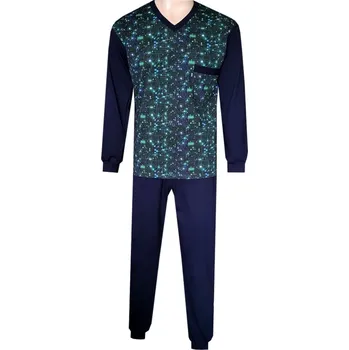 Pánské pyžamo Pánské Pyžamo Dlouhé FOLTÝN PD 356 Velikost: XL