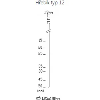 Hřebík Hřebík Typ 12/30 - 5 000ks -