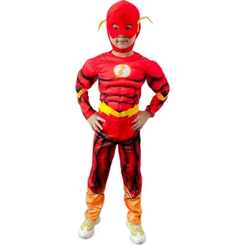 Karnevalový kostým Dětský kostým Svalnatý Flash s maskou 122 - 134 L