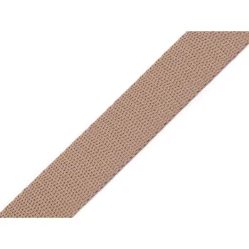 Popruh polypropylenový šíře 20 mm tloušťka 1 mm, barva 75 sezamová
