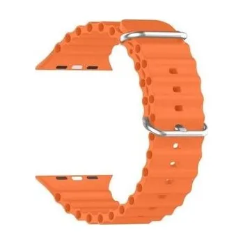 Řemínek na hodinky KSIX silikonový řemínek, vroubkovaný pro 42/44/45mm, oranžová
