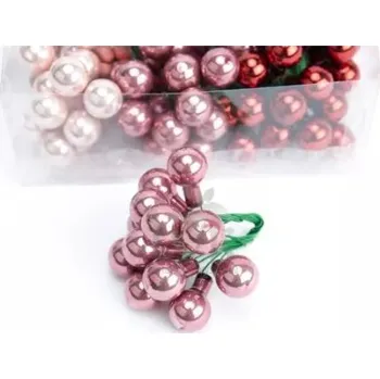 DEKORACE - Baňky skleněné, MIX 3 barev, sada 144 ks