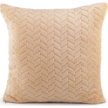 Polštář Povlak na polštář plyšový 40x40 cm Varianta: 2 béžová, Balení: 2 ks