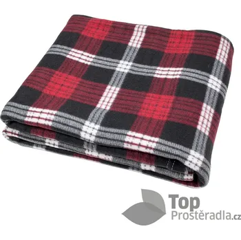 Fleecová deka Old English 150x200 Černo-červená kostka