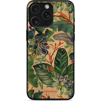 Pouzdro na mobilní telefon Lesklý kryt Mobiwear Glossy - Apple iPhone 15 Pro - G036G - Sukulenty (Prémiové lesklé pouzdro, obal, kryt Mobiwear Glossy na mobil Apple iPhone 15 Pro - G036G - Sukulenty, materiál Plast + TPU silikon - krytí po všech stranách, neošoupatelný potisk, tenk