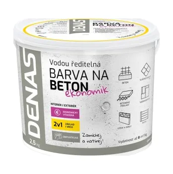 barva na beton na beton ekonomik, 0110 šedy, 2,5 Kg