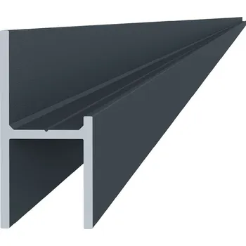 Plot hliníkový UT profil, ANTRACIT se strukturou - hliníkový profil na bránu, plot, 20,5 x 44 x 2 mm, délka 6 m, materiál EN AW-6060 T66, hliník s povrchovou úpravou, práškově lakováno, cena za kus