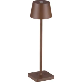 Venkovní osvětlení Hnědá kovová nabíjecí stolní LED lampa Nova Luce Deck