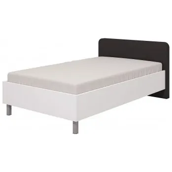 Postel Postel 120x200 Matilda - bílá/šedé nohy