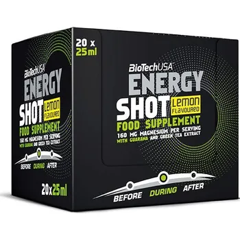 Fitness strava BioTech Energy Shot 20 x 25 ml lemon