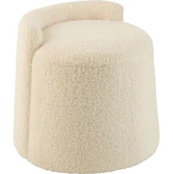 Stolička Bílá bouclé stolička J-line Balio 38 cm