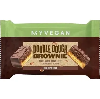 MyProtein MyVegan Double Dough Brownie 60 g chocolate chip Příchuť: čokoládové kousky