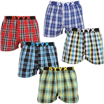 Trenýrky 5PACK pánské trenky Styx sportovní guma vícebarevné (5B102125) M Možnost vrácení zboží ZDARMA do 120 dnů!