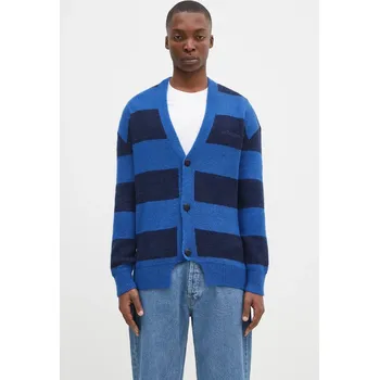 Dámský svetr Kardigan No Problemo Striped Mohair Oversized Cardigan, XL, modrá, 55A