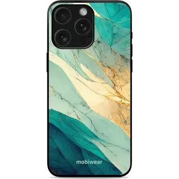 Pouzdro na mobilní telefon Lesklý kryt Mobiwear Glossy - Apple iPhone 15 Pro - G024G - Zlatavý a zelenkavý mramor (Prémiové lesklé pouzdro, obal, kryt Mobiwear Glossy na mobil Apple iPhone 15 Pro - G024G - Zlatavý a zelenkavý mramor, materiál Plast + TPU silikon - krytí po všech)