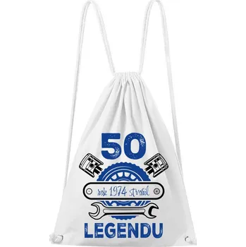 DOBRÝ TRIKO Bavlněný batoh 50 let legenda Barva: Bílá