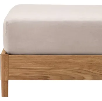 Prostěradlo Šedé prostěradlo Kave Home Simmel 90 x 200 cm