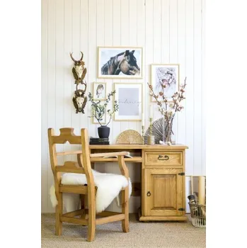 Psací stůl Psací stůl z masivu BIK 01B selský - K15 hnědá borovice