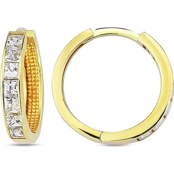 Náušnice Lillian Vassago Kroužkové zlaté náušnice se zirkony 1,5 cm LLV98-GER081