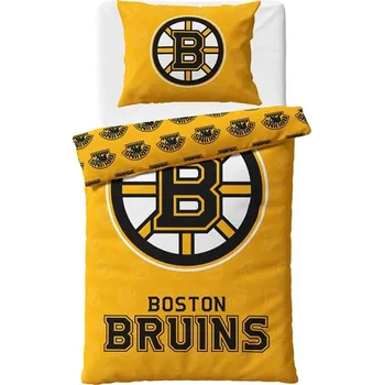 Povlečení TipTrade NHL Boston Bruins Shields 140 x 200, 70 x 90 cm zipový uzávěr