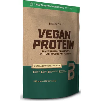 Protein BioTech Vegan Protein 500 g Příchuť: vanilka-sušenky
