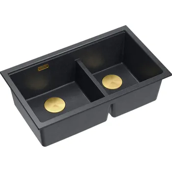Kuchyňský dřez Quadron Logan dřez graniteq 76x45 cm černá HQL7645U8_PVDG1_U