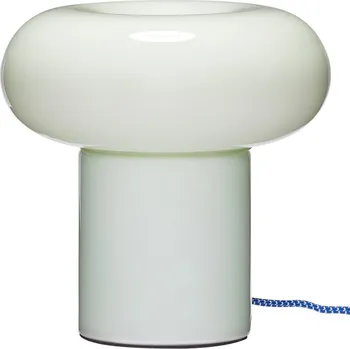 Lampička Světle zelená skleněná stolní lampa Hübsch Hues