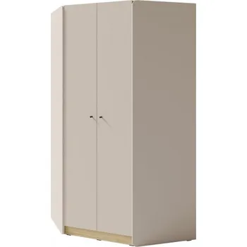 Šatní skříň Rohová šatní skříň Rudy - béžová/dub olejovaný