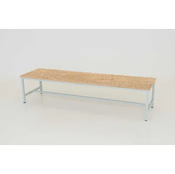 Šatní lavice širší kov-lamino, délka 2000 mm, šedá - dub Nagano + doprava zdarma