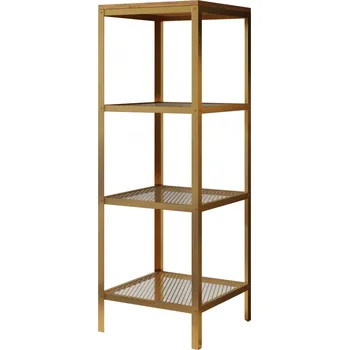 Šatní skříň Nábytek PEGAS s.r.o. Regál Reli Zlatý + Dub Lancelot