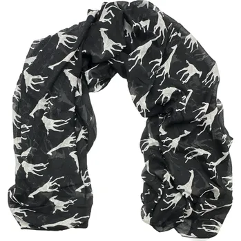 Šátek Šátek s žirafami černý