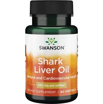 Přírodní produkt Swanson Shark Liver Oil, 550 mg, 60 softgel kapslí