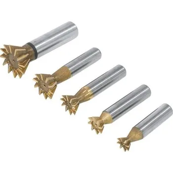 Příslušenství k frézce Frézy rybinové, TiN, sada 5-dílná