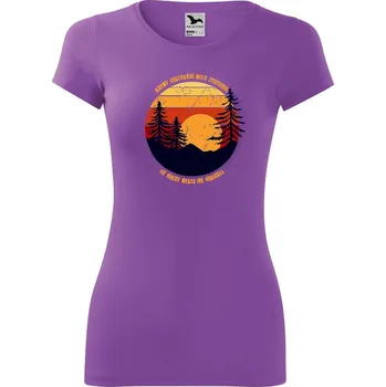 DOBRÝ TRIKO Dámské tričko Cestování Velikost: M, Barva: Fialová