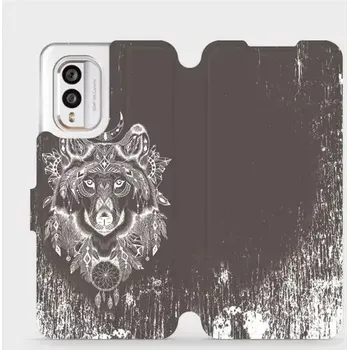 Pouzdro na mobilní telefon Knížkové flip pouzdro Mobiwear - Xiaomi Redmi Note 10S - V064P Vlk - VÝPRODEJ (Parádní flip obal, kryt, pouzdro Mobiwear na mobil Xiaomi Redmi Note 10S s motivem V064P Vlk)