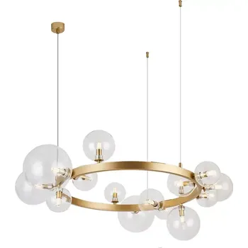 Lustr na lanku Bubbles Round 10 zlatá