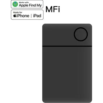 Lokátor Smart card locator iCard s podporou QI bezdrátového nabíjení a Find My Barva: Černá