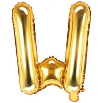 Balónek Riethmuller Fóliový balónek písmeno zlaté 35 cm - různé druhy Abeceda: W