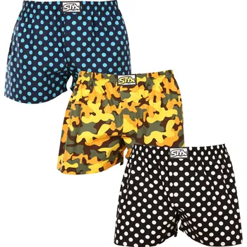 Trenýrky 3PACK pánské trenky Styx art klasická guma vícebarevné (3A15901) XXL Možnost vrácení zboží ZDARMA do 120 dnů!