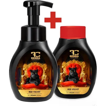 Mýdlo RED VELVET | šetrné pěnové mýdlo na ruce & tělo | 2×300 ml | výhodná sada 2 ks