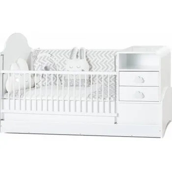 Dětská postel Rostoucí postýlka se šuplíkem Celeste - bílá