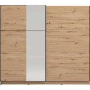 Šatní skříň Šatní skříň s posuvnými dveřmi a zrcadlem Catalina 240-dub artisan - s LED osvětlením