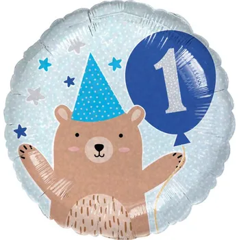 Balónek Fóliový balónek 1. narozeniny (průměr 43 cm)