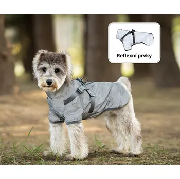 Obleček pro psa VPETBR ARMY reflexní pláštěnka pro psy s kšíry Velikost: L
