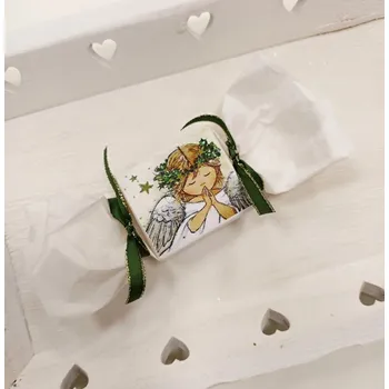 Vánoční dekorace Ručně vyráběné mýdlo 30 g - andílek v bílém