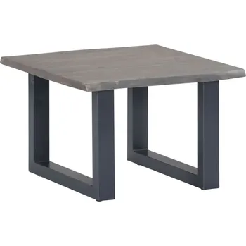 Obývací pokoj vidaXL Marketos Konferenční stolek s živou hranou šedý 60x60x40 cm dřevo akácie