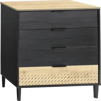 Komoda Zásuvková komoda Sirius - dub černý/dub zlatý