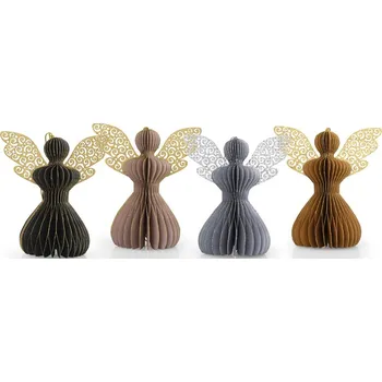 Vánoční dekorace RXL 487 Sada papírov. andělů 12cm RETLUX