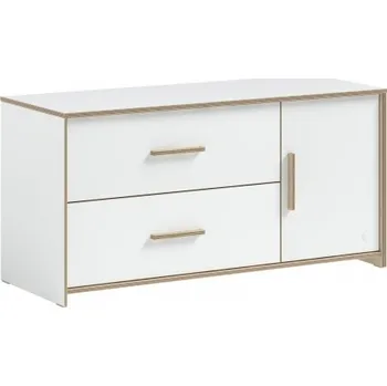 Komoda Studentská komoda Dylan - bílá/dub světlý